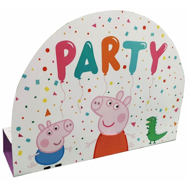 Peppa Pig inbjudningskort till konfettiparty, set med 8 stycken
