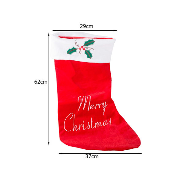 Julstrumpa / Julsocka - Merry Christmas - 62x37 cm