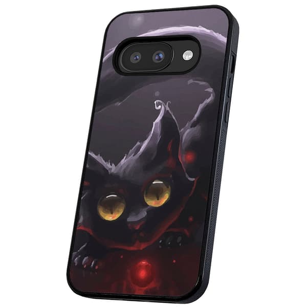 Google Pixel 9A - Skal/Mobilskal Svart Katt