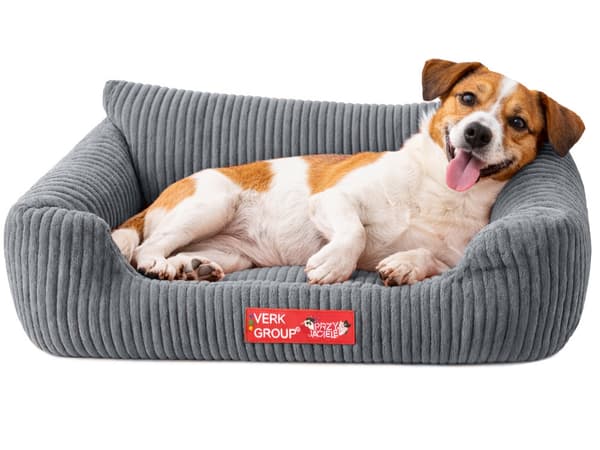 Hund- och kattbädd liten halkfri Mörkgrå
