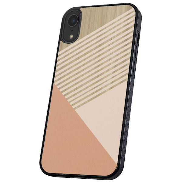 iPhone XR - Skal/Mobilskal Träkonst multifärg