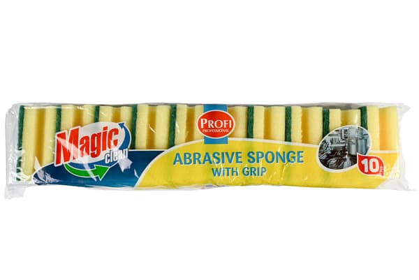 Skursvamp med grepp liten 10-pack