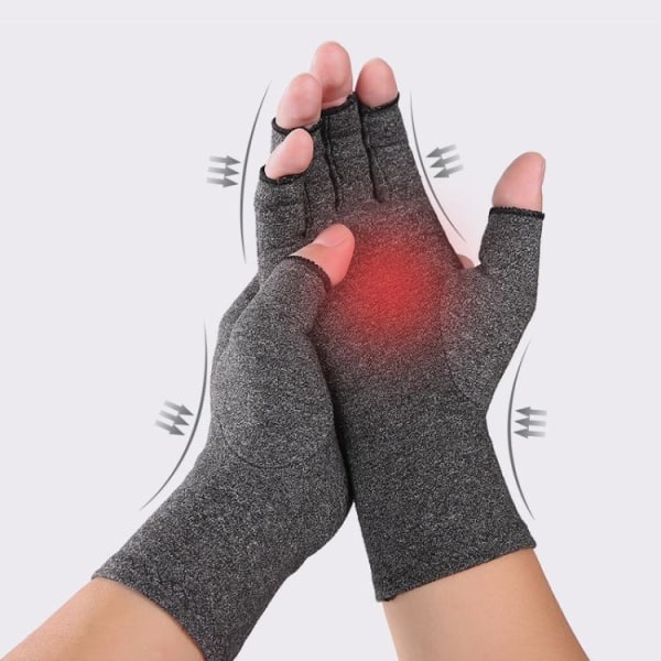 Artrosehandsker / Handsker til Artrose (Medium) - Grå Grey