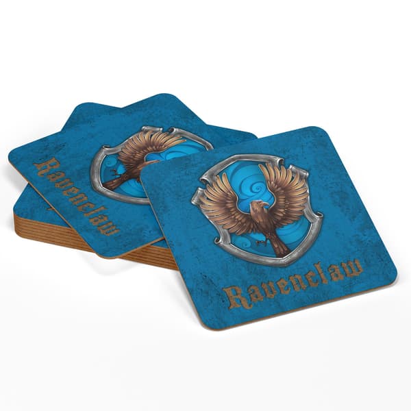 4-Kpl - Lasinaluset Harry Potter - Lasinaluset Juomalaseille MultiColor 4-pack Ravenclaw