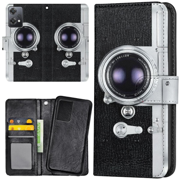 OnePlus Nord CE 2 Lite 5G - Lompakkokotelo/Kuoret Retro Kamera