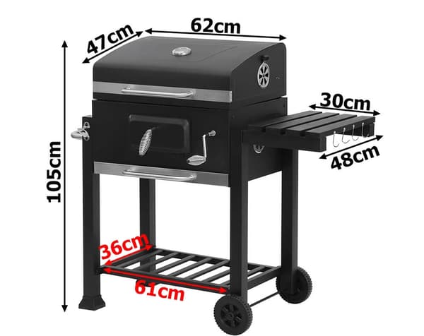Grill / Kolgrill - 105x62x47 cm