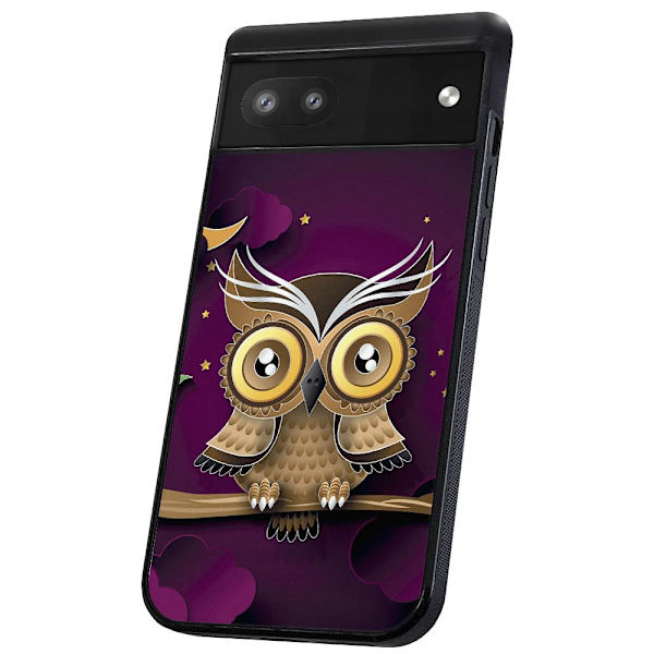 Google Pixel 6A - Deksel/Mobildeksel Lysbrun Ugle