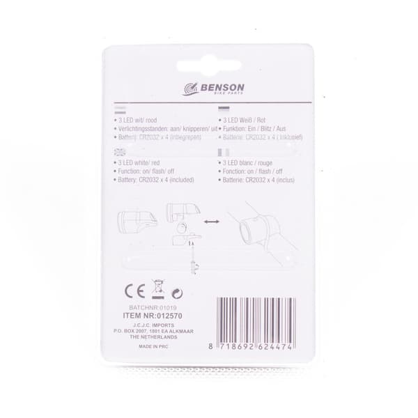 Cykelljus 3 LED 2 st silikon