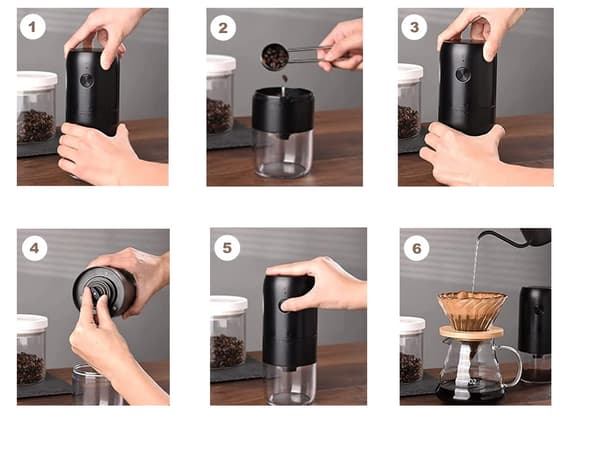 Kaffebönkvarn nötter örter stark elektrisk usb espresso