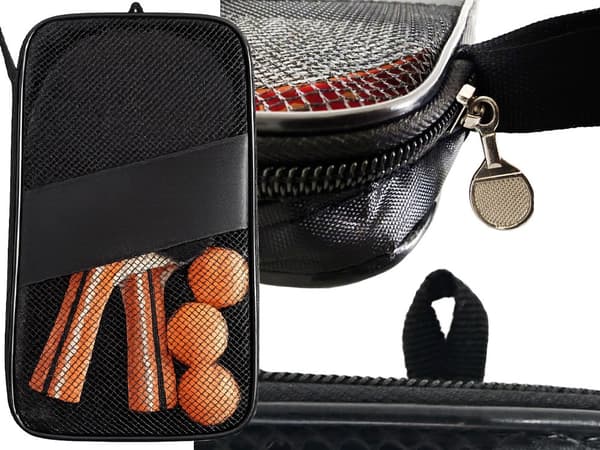 Pingisracket set 2 st med bollar fodral