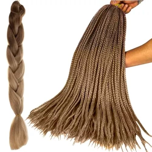 Jumbo Braid / Løshår Hårfletning - 60 cm Ljusbrun