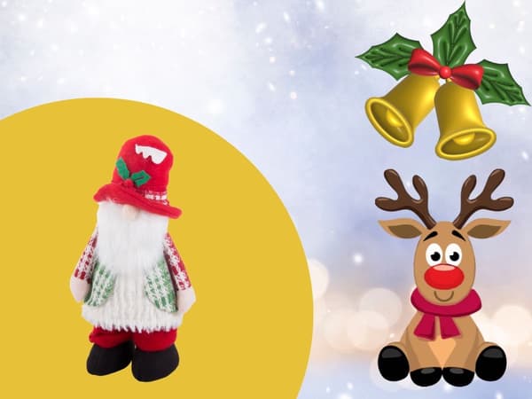 LED-tomte 30 cm - Belyst juldekoration
