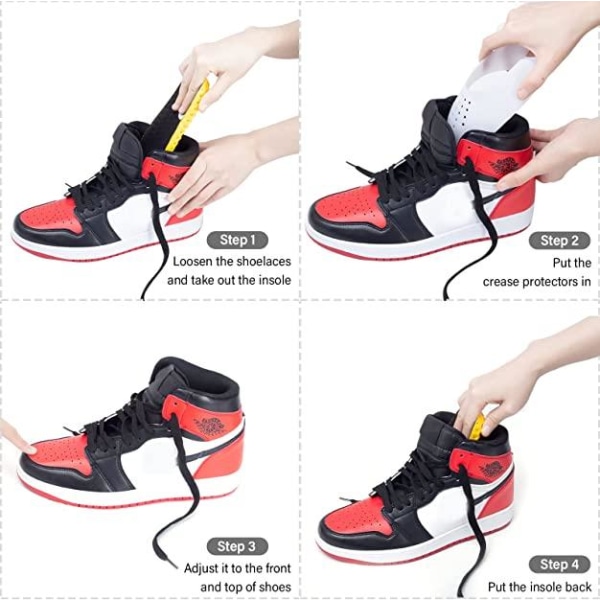 Anti-veck Skydd för Sneakers / Skoskydd - Håller formen på skor White Vit (35-39)