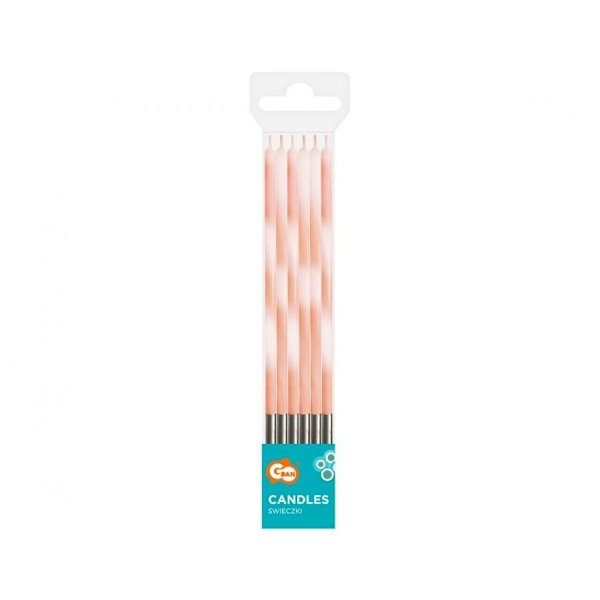 Färgglad Candy Apricot Peach Tårtljusset, 6 Delar