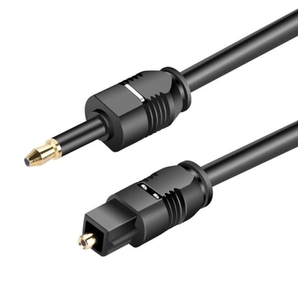 Guldpläterad Digital Optisk Ljudkabel / Toslink-kabel - 2m Black