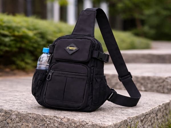 Magväska herr crossbody svart