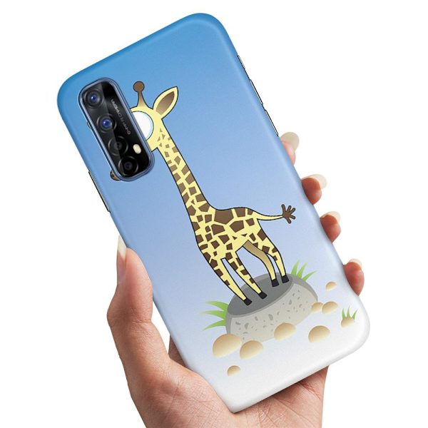 Realme 7 - Cover/Mobilcover Tegnet Giraf