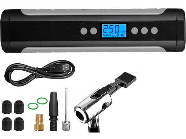Batteripump för cykelbil elkompressor 10 bar lcd