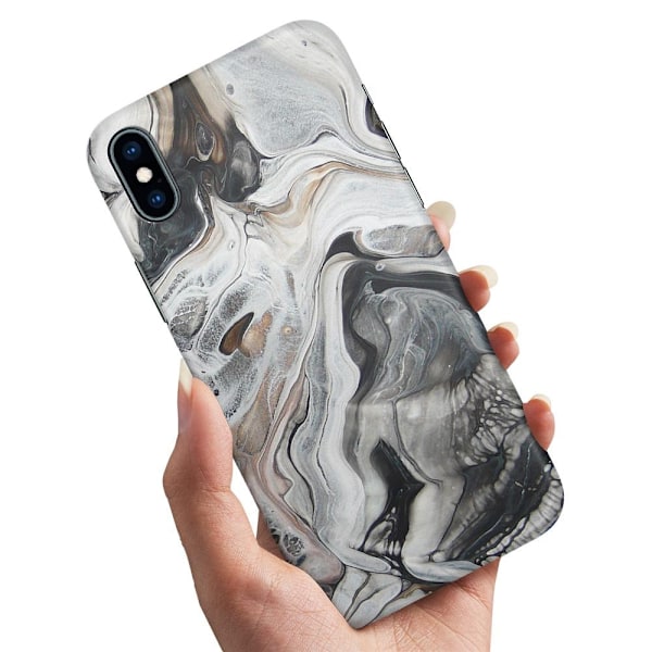iPhone X/XS - Deksel/Mobildeksel Marmor Multicolor