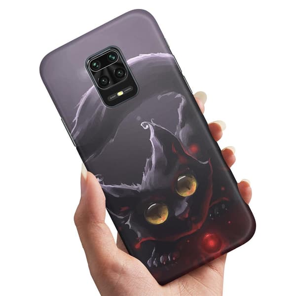 Deksel / Mobildeksel til Xiaomi Redmi Note 9 Pro - Svart Katt