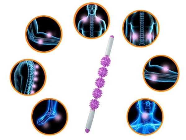 Massagerulle för Helkroppsmassage med 5 Roterande Massagebollar