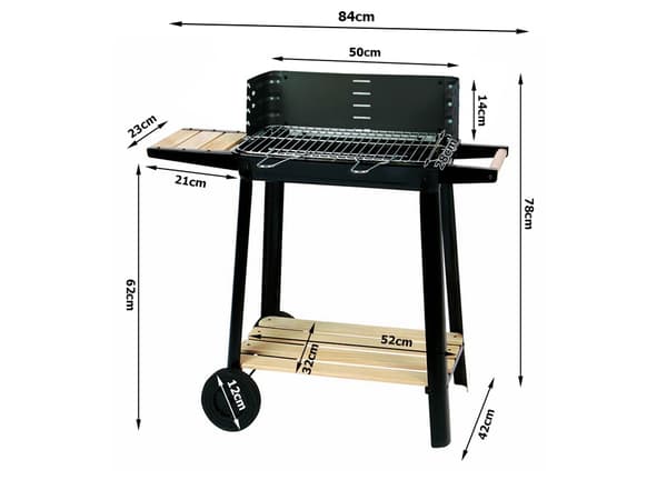 Grill / Kolgrill - 84x78x42 cm
