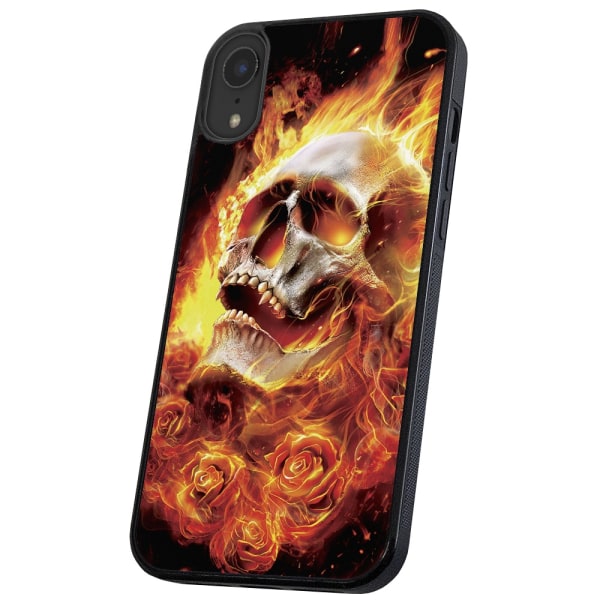 iPhone X/XS - Skal/Mobilskal Burning Skull