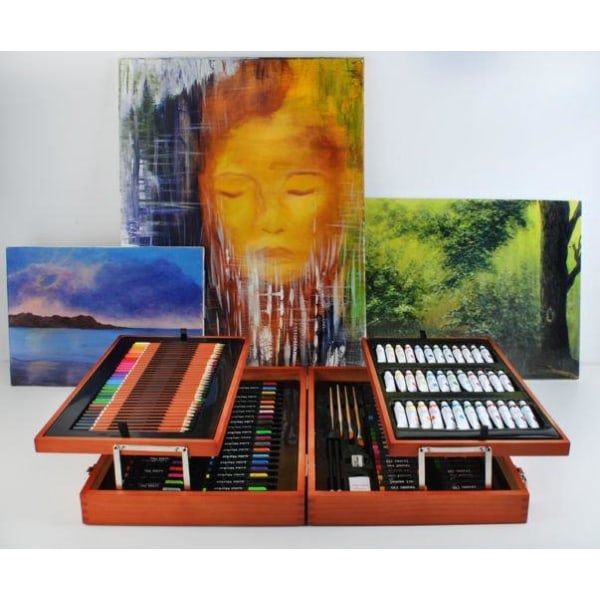 Artist setti laukkulla - 174 osaa - Öljy, vesi & akryylimaali Multicolor