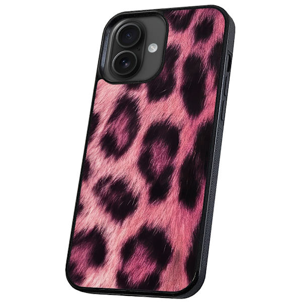 iPhone 16 Plus - Deksel/Mobildeksel Pink Leopard