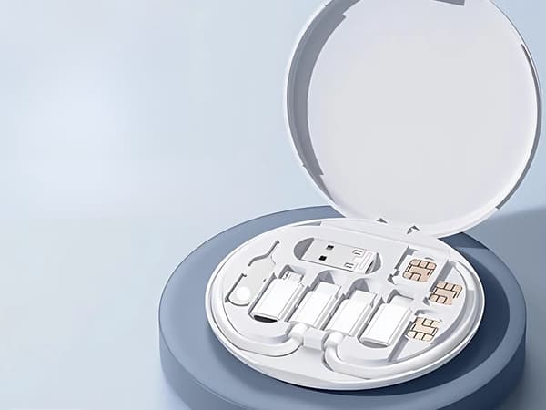 5-i-1-adapterkit usb-c micro-usb typ a telefonfodral White