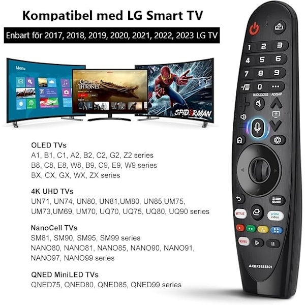 Universal TV-Fjernkontroll - LG Smart TV Utan röstkontroll