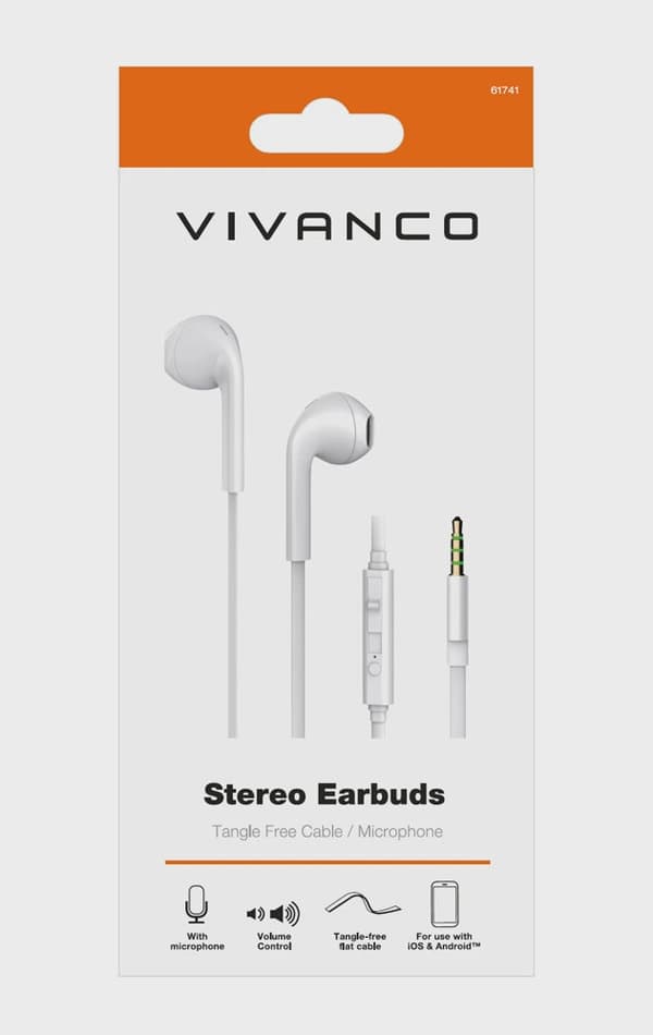 Vivanco Smart Pro In-Ear Headset Vit