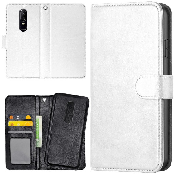 OnePlus 7 - Lommebok Deksel Hvit White