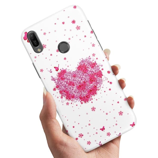 Cover / Mobilcover til Xiaomi Redmi Note 7 - Blomsterhjerte