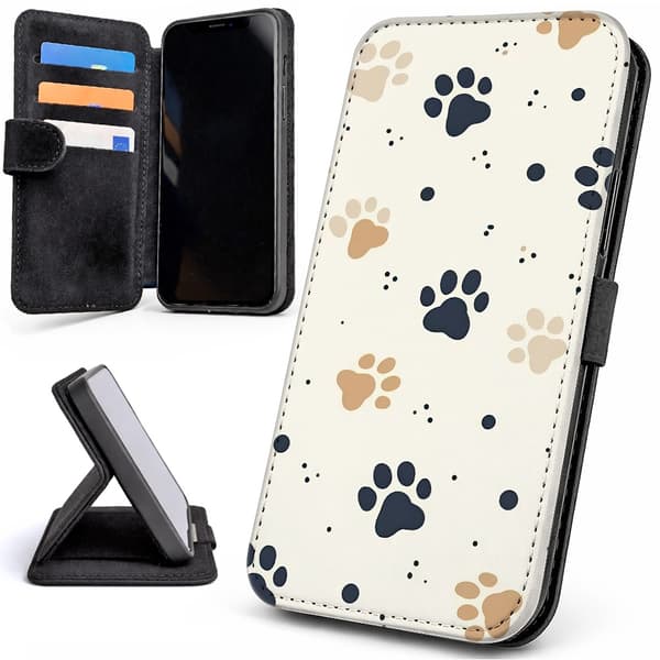 Lommebok Deksel / Mobildeksel til iPhone 12 / 12 Pro - Paws