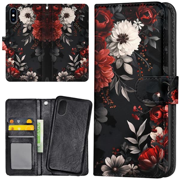 iPhone XR - Lommebok Deksel Flowers