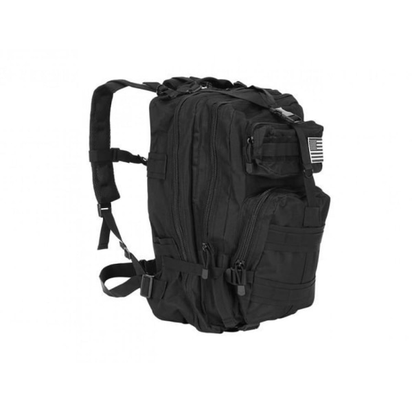 Militærtaske / rygsæk i nylon, sort - 38 liter Black