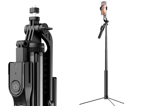 Selfiestick mobilhållare stativ bluetooth fjärrkontroll 178 cm