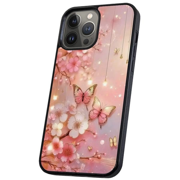 iPhone 13 Pro Max - Deksel/Mobildeksel Flowers & Butterflies