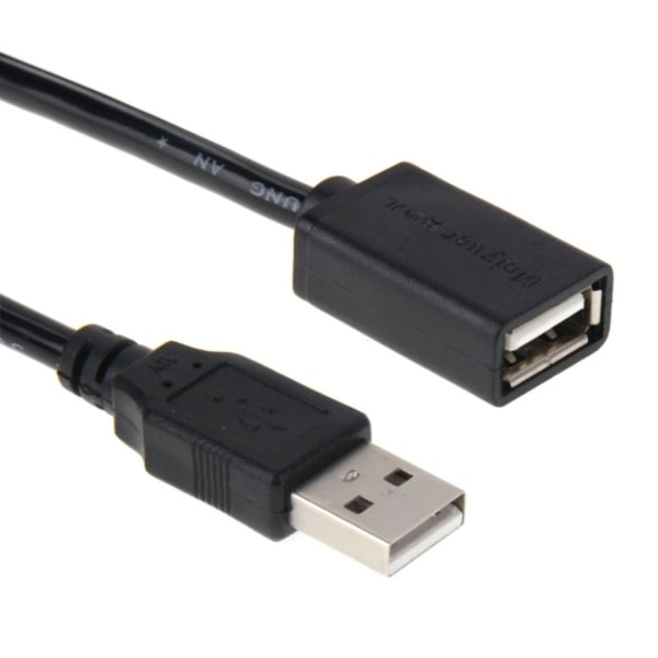 3m Förlängningskabel USB 2.0 - Förlängare Svart Svart