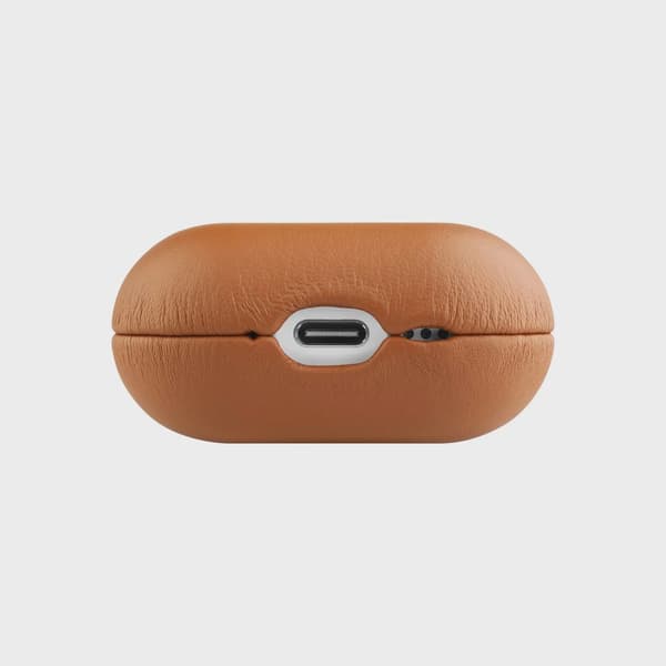FIXED Äkta läderfodral för Airpods 4/4 ANC Brun