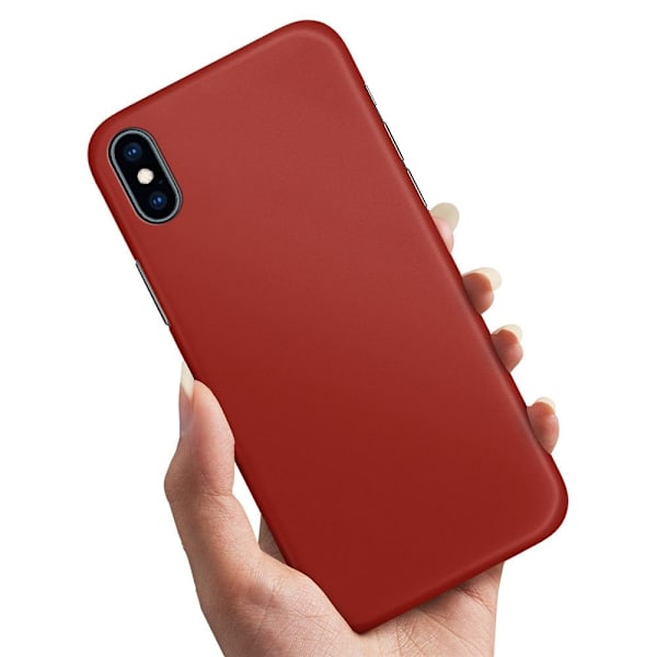 iPhone XS Max - Skal/Mobilskal Mörkröd Mörkröd
