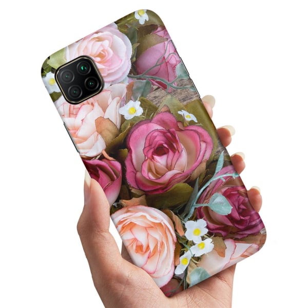 Huawei P40 Lite - Cover/Mobilcover Blomster