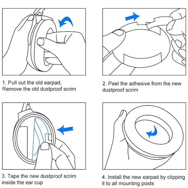 Öronkuddar för Bose QuietComfort - QC35/QC25/QC15/AE2 Hörlurar Grå