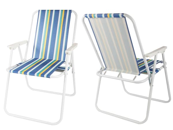Strandstol / Solstol - Stol till Strand - Hopfällbar Blå