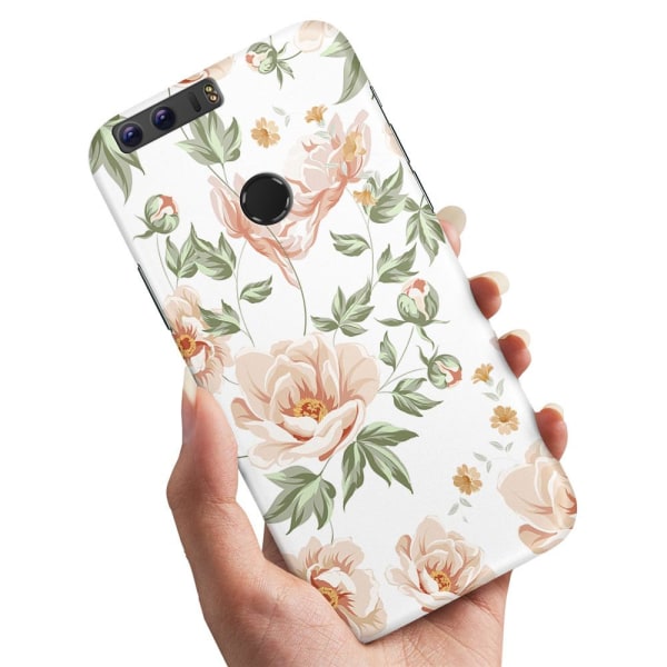 Huawei Honor 8 - Cover/Mobilcover Blomstermønster NULL