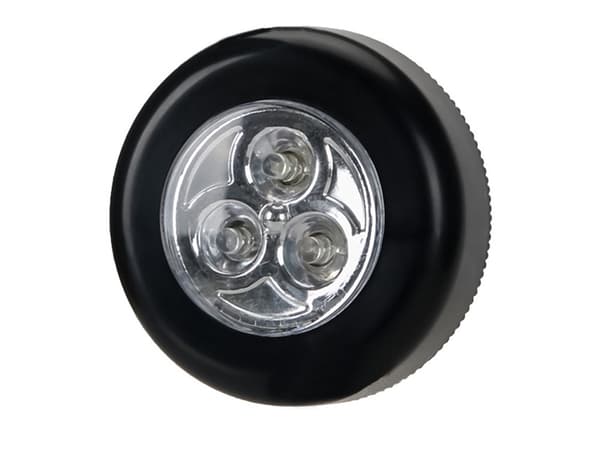 Trådlös touch-belysning med 3 LED-lampor för skåp Black
