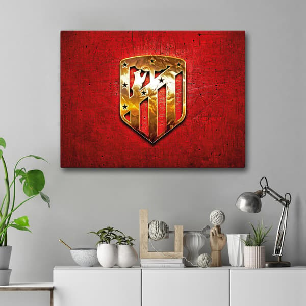 Lerretsbilde / Bilde - Atlético Madrid - 40x30 cm - Lerret Multicolor