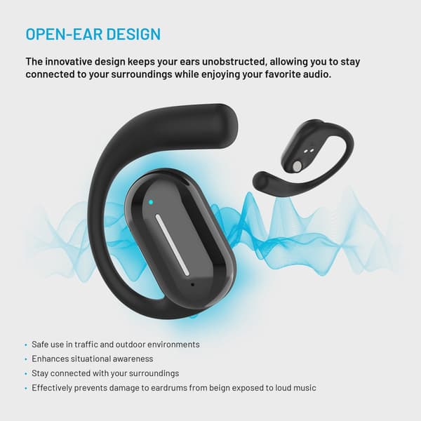 FIXED Nods trådlöst headset IPX5 BT5.3 Svart