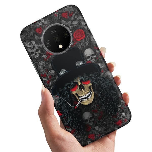 Cover / Mobilcover til OnePlus 7T - Slash Skull